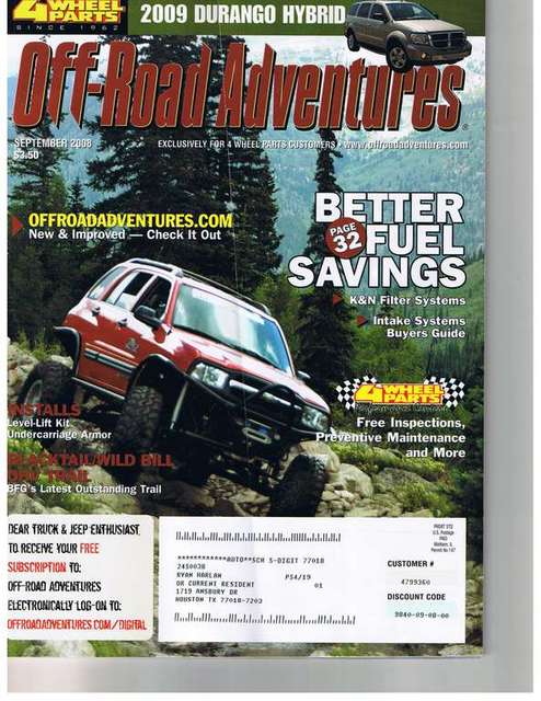 Off-Road Adventure Sept 2008 Magazine