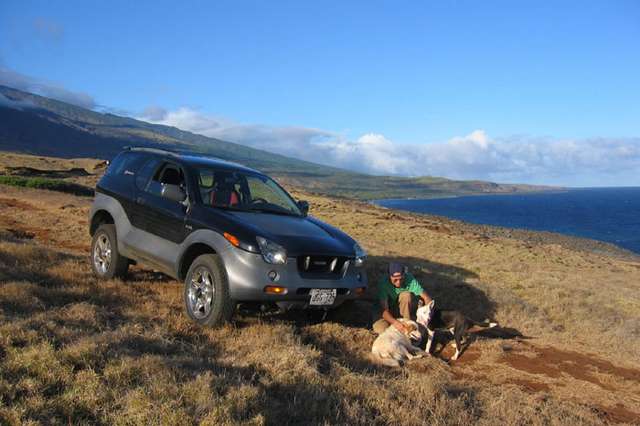 Dino & dogs on Maui's "backside"
