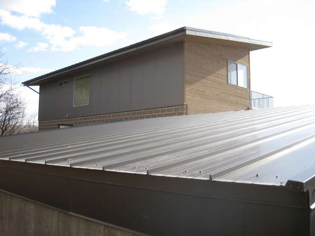 Exterior, over the roof of the garage