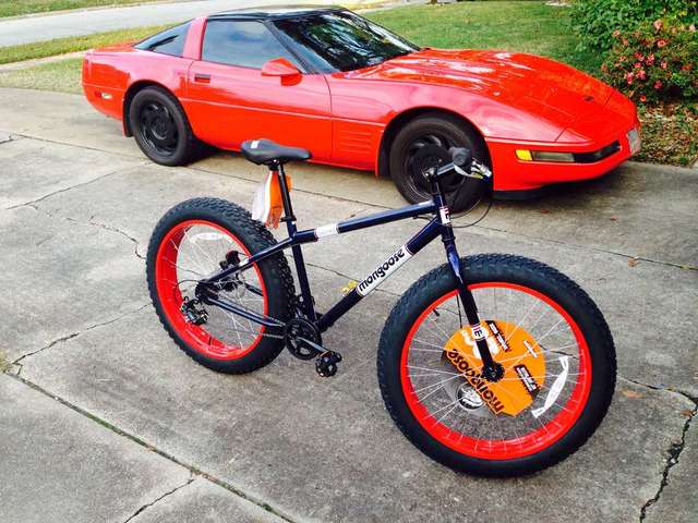 Corvette and bike