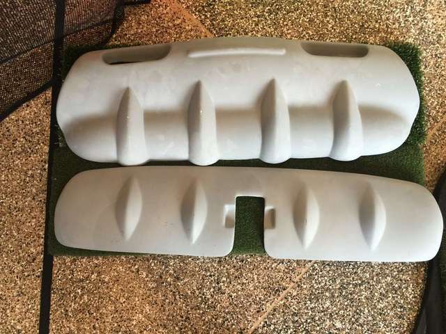 Fiberglass skid plate front