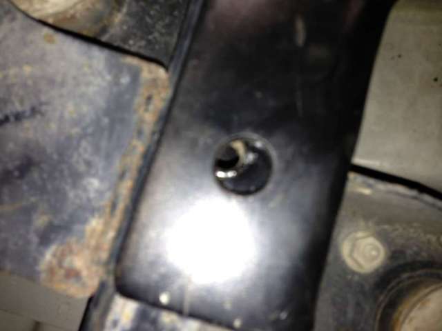 Underside bolt holes did not line up