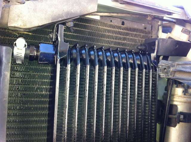 Transmission cooler mounting