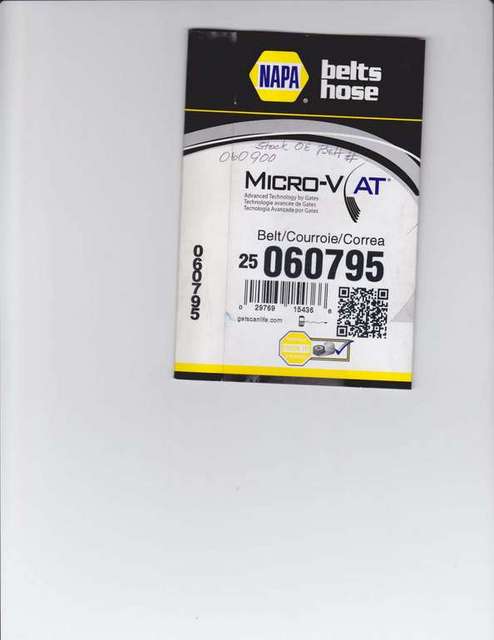 pic of package for shorter belt to bypass AC compressor