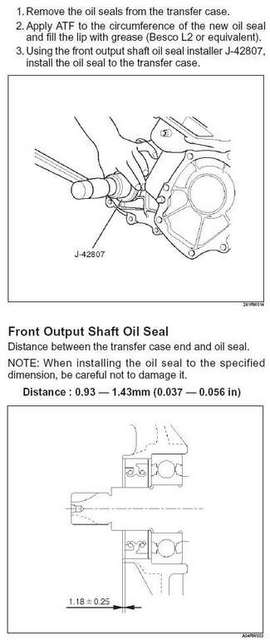 tod front output seal