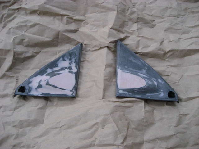 tweeter pods after fiberglassing before paint