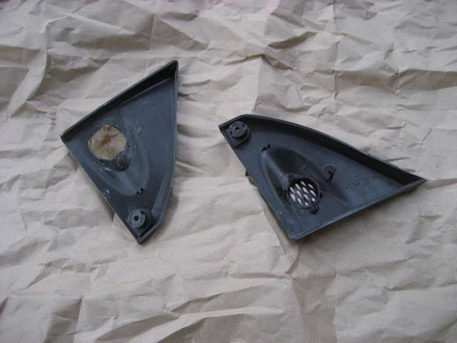 tweeter pods after fiberglassing before paint
