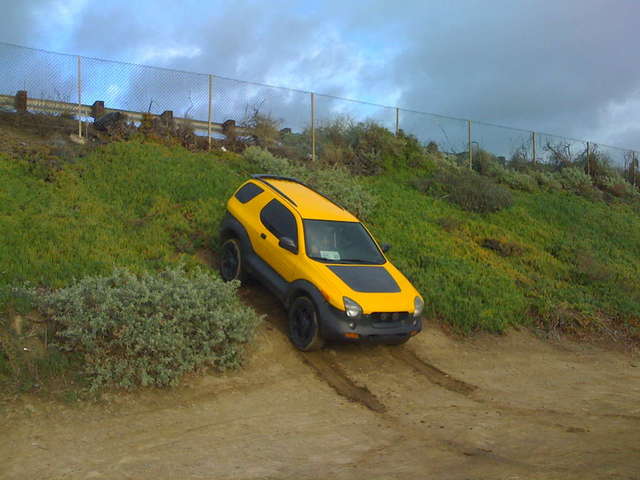 backing up a hill