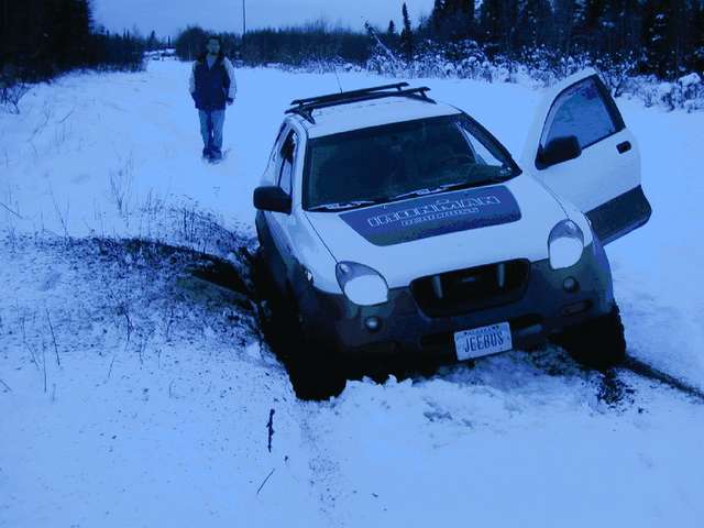 Mud under ice