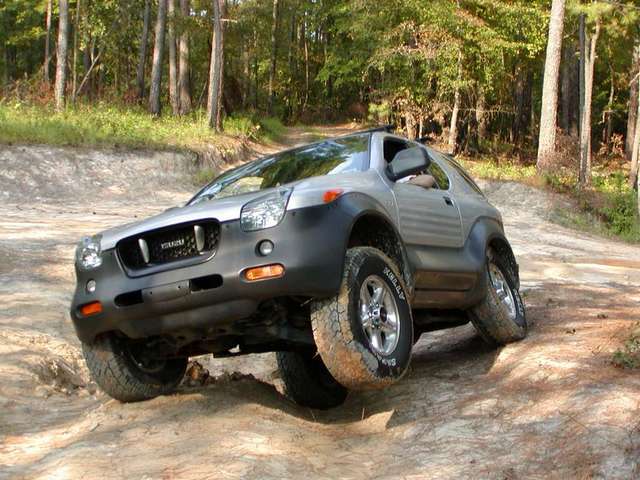 one wheel off the ground