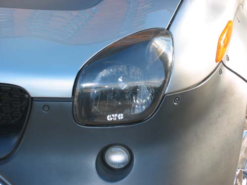CF Look Headlight Cover Close Up
