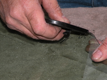 Tim at SBC removing plastic window tabs