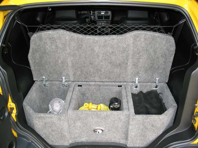 Custom rear cargo storage unit