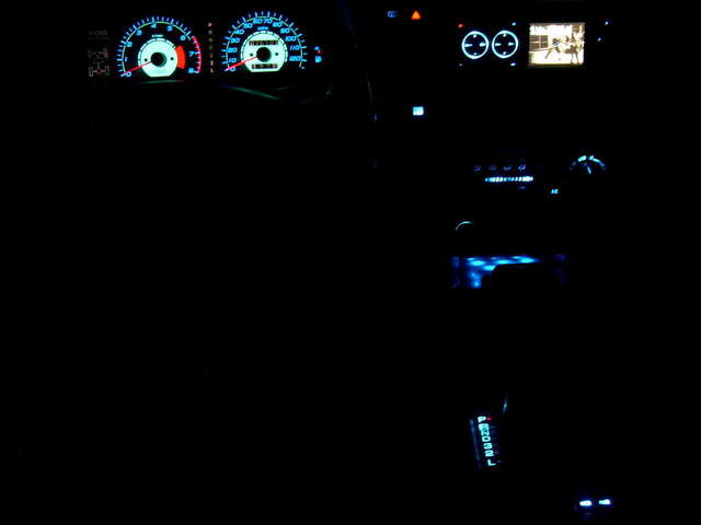LED interior white face reverse glow gauges