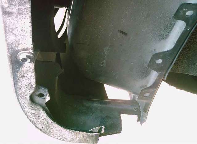 front wheel well liner removed