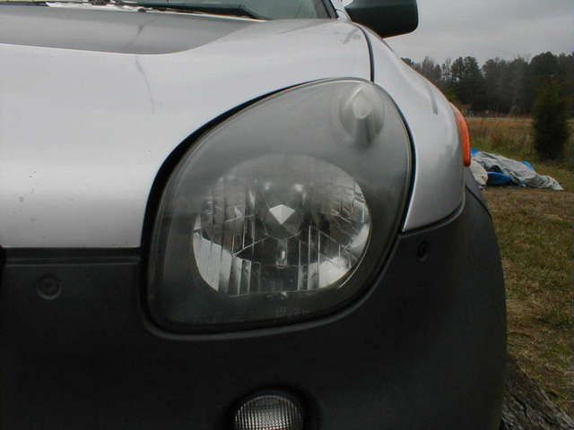 Headlights before refinishing